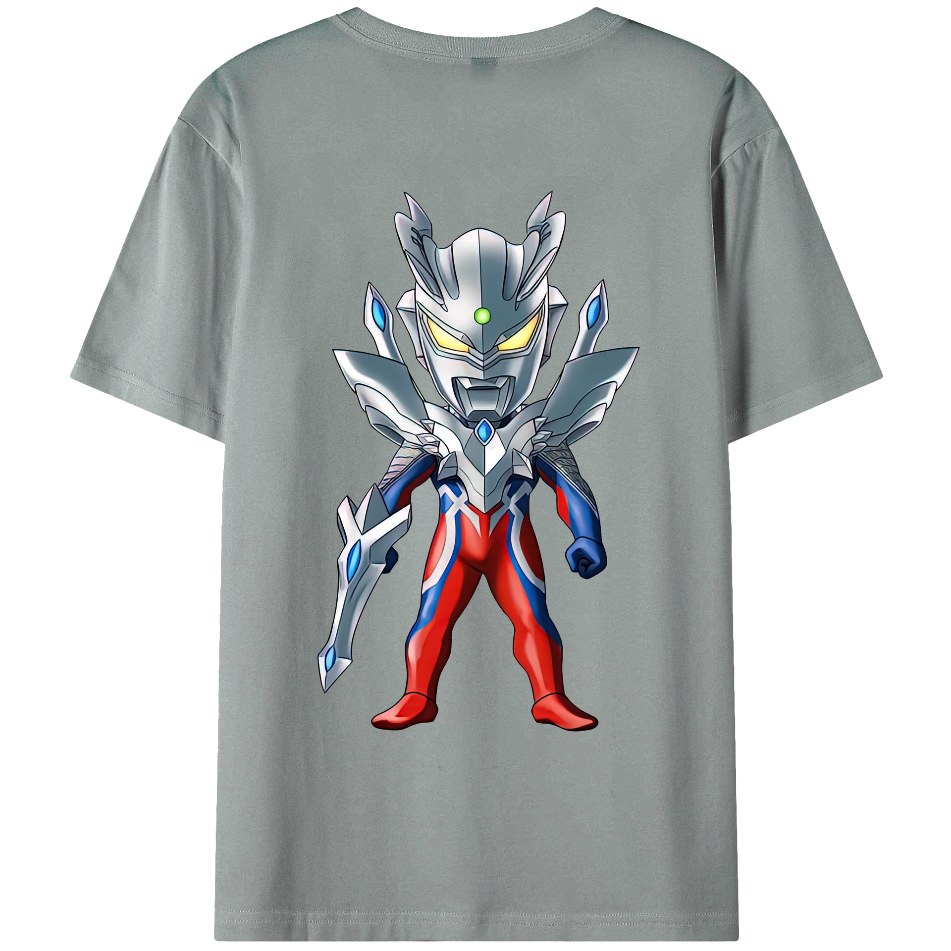 （画像用） ウルトラマン Ultraman 綿100％ メンズ半袖Tシャツ（バックプリント） 通気性